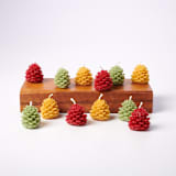"Wee Pine Cone 100% Beeswax Sculptural Candle (set of 4) - Espresso" - Candles and Holders in brown by Jessie Green