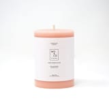 "3x6 Inch, Pink Rose, Beeswax Pillar Candle" - Candles and Holders in pink by MoAndCo Home