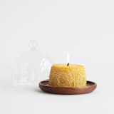 "Funky Cheese Beeswax Candle" - Candles and Holders in yellow by Artifaqt