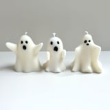 "White Ghost Candle Set" - Candles and Holders in white by Over By The Moon