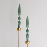 "Taper Candle Set (SAGE)" - Candles and Holders in green by the parmatile shop
