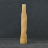 "Natural Wobble Column" - Candles and Holders in yellow by Danielle Gaito
