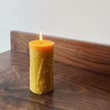"Meadows Beeswax Pillar" - Candles and Holders in yellow by Artifaqt