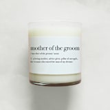 "Mother of the Groom Definition Soy Candle | 10.5oz Candle" - Candles and Holders in white by Aria Bella Candles