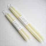 "10 Inch, Natural White, Dipped Beeswax Taper Candles" - Candles and Holders in white by MoAndCo Home