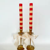 "Candy Cane Taper Candles" - Candles and Holders in red by Annie Shapiro