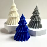 "Blue, White and Gray Spiral Tree Set" - Candles and Holders in multicolorassorted-colors by Over By The Moon