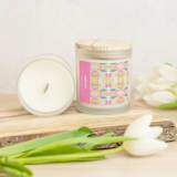 "Glass Candle - Mila Citrus (Lemon Verbena)" - Candles and Holders in pink by Clairebella