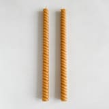 "HELIX TAPERS // ORO" - Candles and Holders in yellow by borrowed BLU