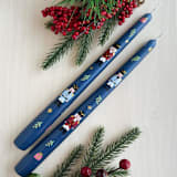 "Set of Two Nutcracker Christmas Taper Candles" - Candles and Holders in blue by Emily de Moraes
