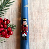 "Set of Two Nutcracker Christmas Taper Candles" - Candles and Holders in blue by Emily de Moraes