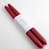 "10 Inch, Berry Red, Dipped Beeswax Taper Candles" - Candles and Holders in red by MoAndCo Home