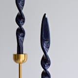 "Taper Candle Set (SAPPHIRE)" - Candles and Holders in blue by the parmatile shop