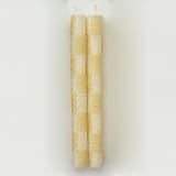 "Checkered Taper Candles (White & Beige)" - Candles and Holders in white by Annie Shapiro