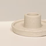 "Set of 2 Whirl Ceramic Candle Holder - Matte White" - Candles and Holders in white by Powered By People