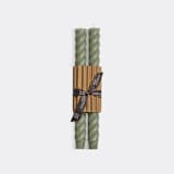 "Rope Taper candles 100% Beeswax - Eucalyptus" - Candles and Holders in green by Jessie Green