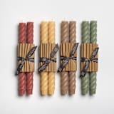 "Rope Taper candles 100% Beeswax - Eucalyptus" - Candles and Holders in green by Jessie Green