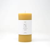 "3x4 Inch, Natural Gold, Beeswax Pillar Candle" - Candles and Holders in gold by MoAndCo Home