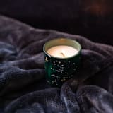 "Hand painted candles - Green" - Candles and Holders in green by Jocelyn Elizabeth
