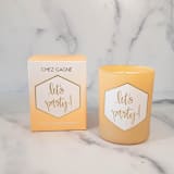 "Let's Party - Painted Candle in Gift Box" - Candles and Holders in orange by Chez Gagné