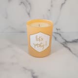 "Let's Party - Painted Candle in Gift Box" - Candles and Holders in orange by Chez Gagné