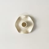 "Handmade Ceramic Ruffle Cottagecore Taper Candle Holder" - Candles and Holders in white by Joanne Lee