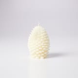 "Jumbo Cone 100% Beeswax Sculptural Candle - CREAM" - Candles and Holders in white by Jessie Green