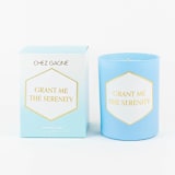 "Grant Me The Serenity - Painted Candle in Gift Box" - Candles and Holders in blue by Chez Gagné
