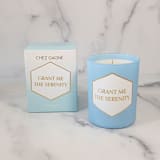"Grant Me The Serenity - Painted Candle in Gift Box" - Candles and Holders in blue by Chez Gagné