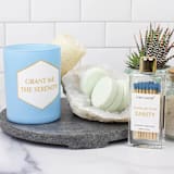 "Grant Me The Serenity - Painted Candle in Gift Box" - Candles and Holders in blue by Chez Gagné