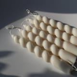"Set of 2 Twisted Tapers" - Candles and Holders in natural by Powered By People