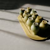 "Green Wax Tray" - Candles and Holders in green by Danielle Gaito