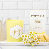 "Yay! - Painted Candle in Gift Box" - Candles and Holders in yellow by Chez Gagné