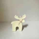 "White Reindeer Candle" - Candles and Holders in white by Over By The Moon