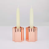 "Candle Holders - Rose Gold" - Candles and Holders in copper by Leadoff Studio