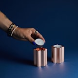 "Candle Holders - Rose Gold" - Candles and Holders in copper by Leadoff Studio