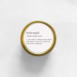 "Bridesmaid Definition Soy Candle | Gold Travel Tin" - Candles and Holders in gold by Aria Bella Candles