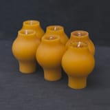"Orange Orb Set" - Candles and Holders in orange by Danielle Gaito