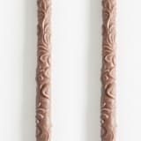 "SET OF 2 - FLORA TAPERS // FAWN" - Candles and Holders in brown by borrowed BLU