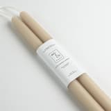"14 Inch, Clay, Dipped Beeswax Taper Candles" - Candles and Holders in beige by MoAndCo Home