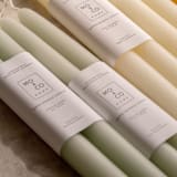 "14 Inch, Eucalyptus, Dipped Beeswax Taper Candles" - Candles and Holders in green by MoAndCo Home