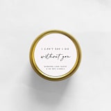 "I Can't Say I Do Without You Soy Candle | Gold Travel Tin" - Candles and Holders in gold by Aria Bella Candles