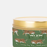 "Tin Candle - Tiger (Sage & Cypress)" - Candles and Holders in green by Clairebella