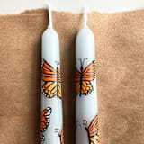 "Set of 2 Monarch Butterfly Taper Candles" - Candles and Holders in blue by Emily de Moraes