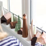 "Modern Coastal Village Candlestick Holder" - Candles and Holders in brown by Ann Nygard