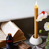 "12" Church Taper 100% Beeswax (pair) - Cream" - Candles and Holders in white by Jessie Green
