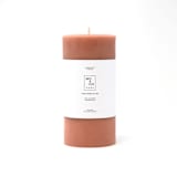 "3x6 Inch, Terra Cotta, Beeswax Pillar Candle" - Candles and Holders in brown by MoAndCo Home