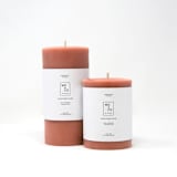 "3x6 Inch, Terra Cotta, Beeswax Pillar Candle" - Candles and Holders in brown by MoAndCo Home