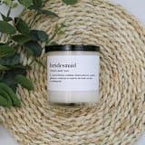 "Bridesmaid Definition Soy Candle | 10.5oz Candle" - Candles and Holders in clear by Aria Bella Candles