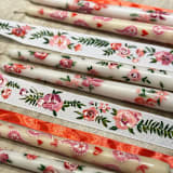 "White with Pink and Red Roses Floral Hand-Painted Taper Candles, Set of 2" - Candles and Holders in pink by Ashley Myers